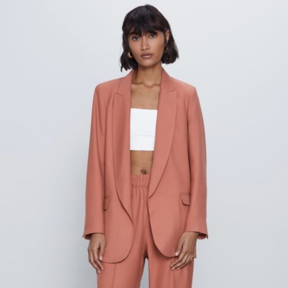 ZARA Satin Effect Blazer
